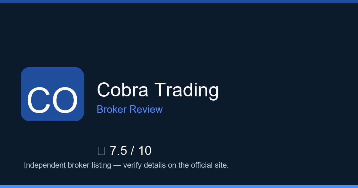 Cobra Trading — Brokers.wang