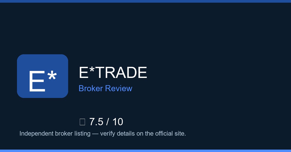 E*TRADE — Brokers.wang